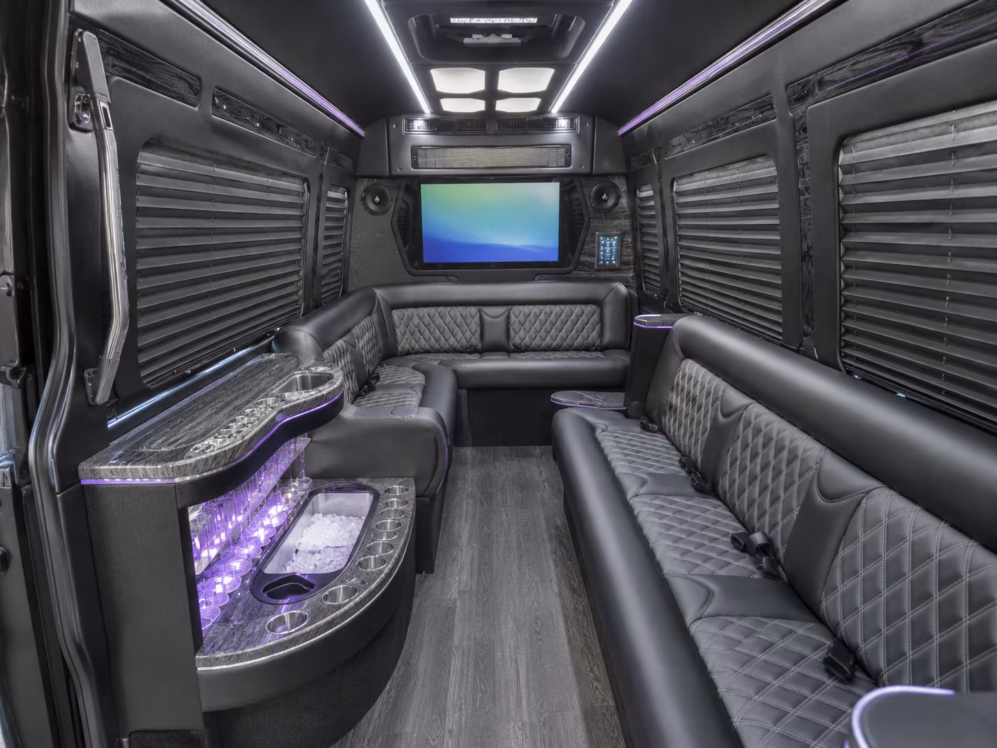 owensboro 18 passenger party bus interior